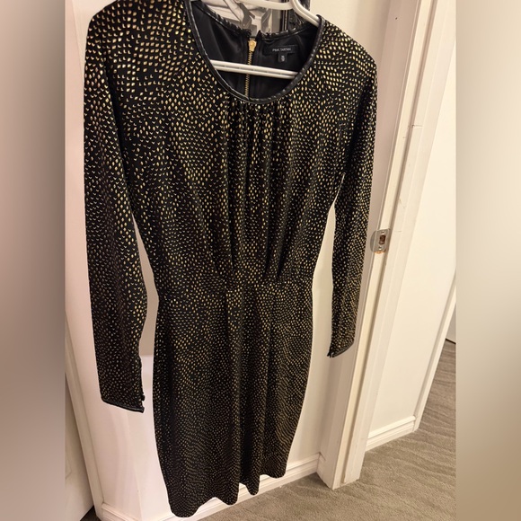 Pink Tartan Black and Gold Patterned Dress - Picture 7 of 9